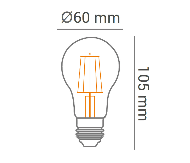 Lâmpada Bulbo LED Filamento Vintage Defletora A60 4w - Foto 2