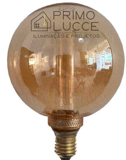 Lampada LED Filamento Acrilico Vintage Retro G125 E27 2,5W - Foto 0