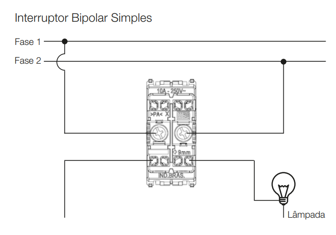 Módulo Interruptor Bipolar Simples 10A Branco WEG Refinatto - Foto 2