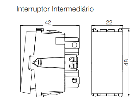 Módulo Interruptor Intermediário 10A Branco WEG Refinatto - Foto 1
