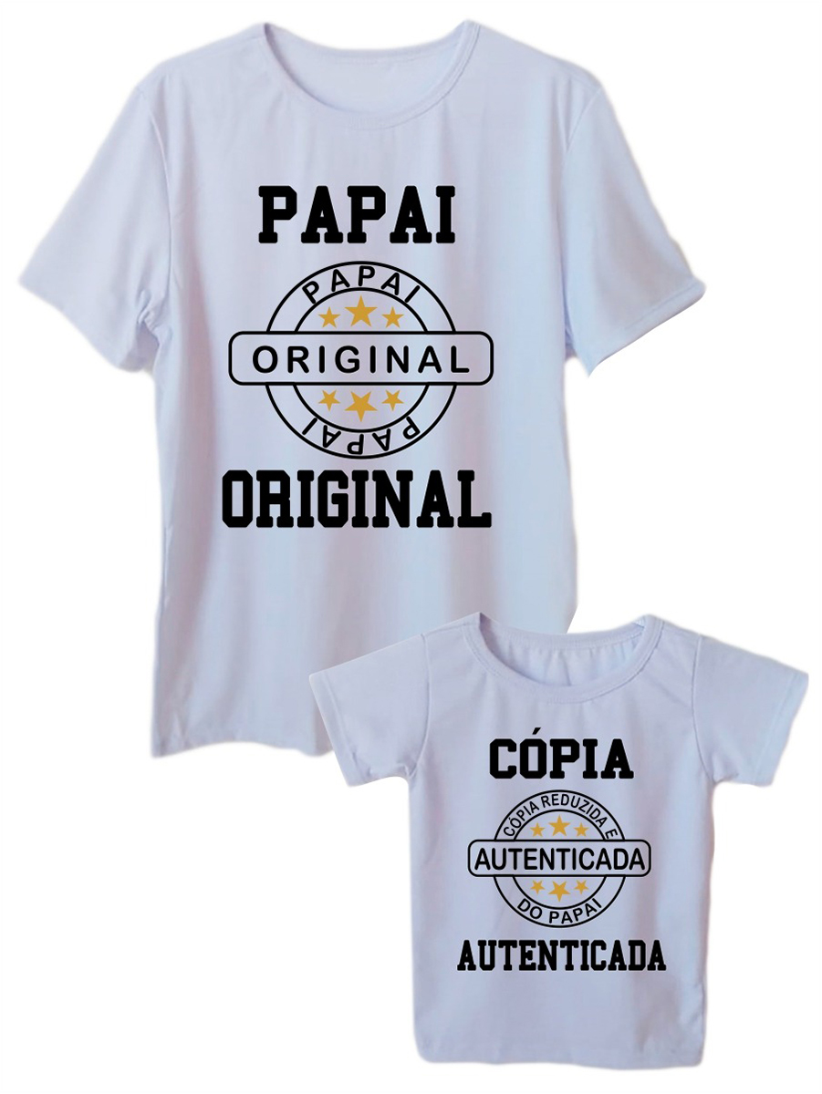 Camiseta t-shirt adulta e infantil masculina pai e filho