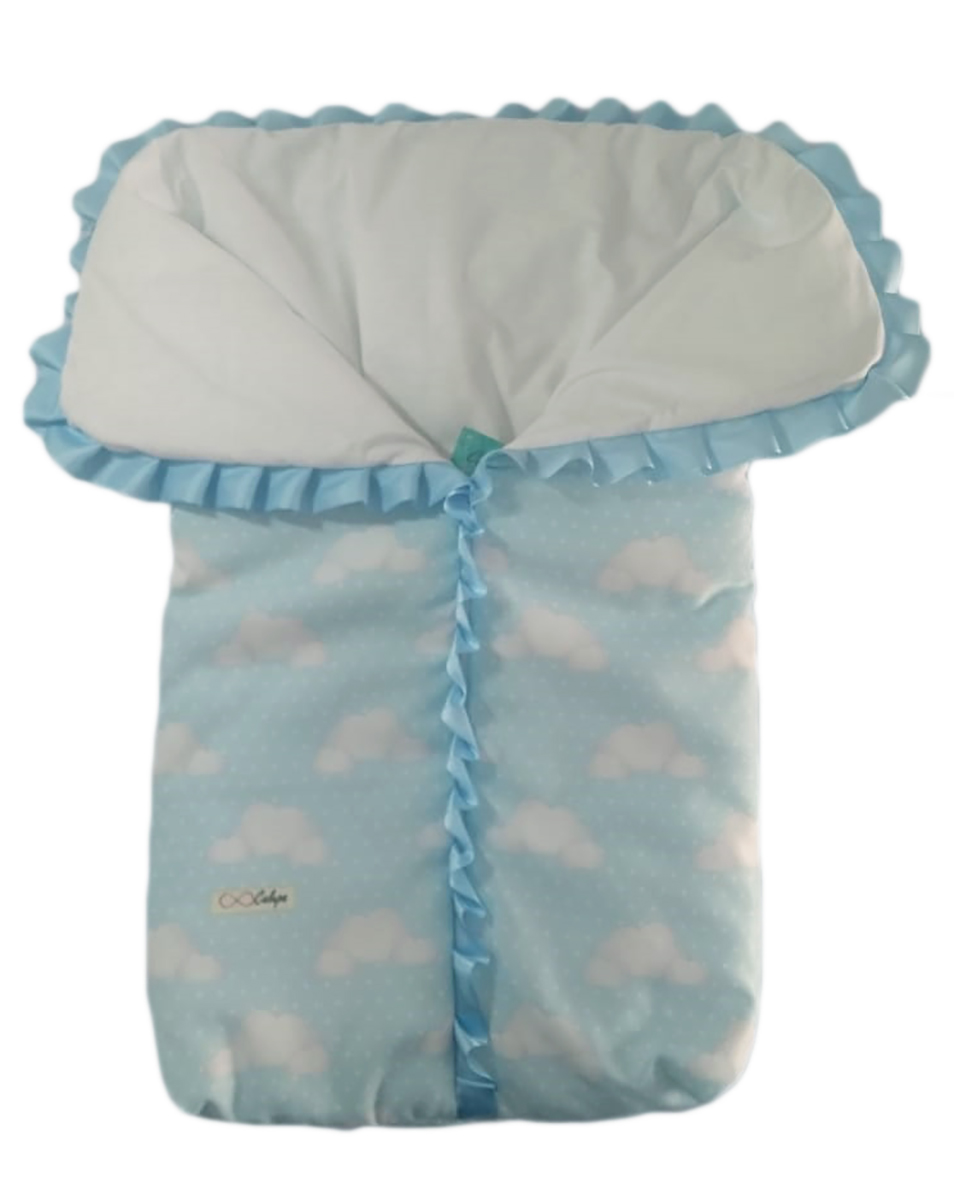 Saco de Dormir Porta Bebê com Ziper Estampa Nuvens