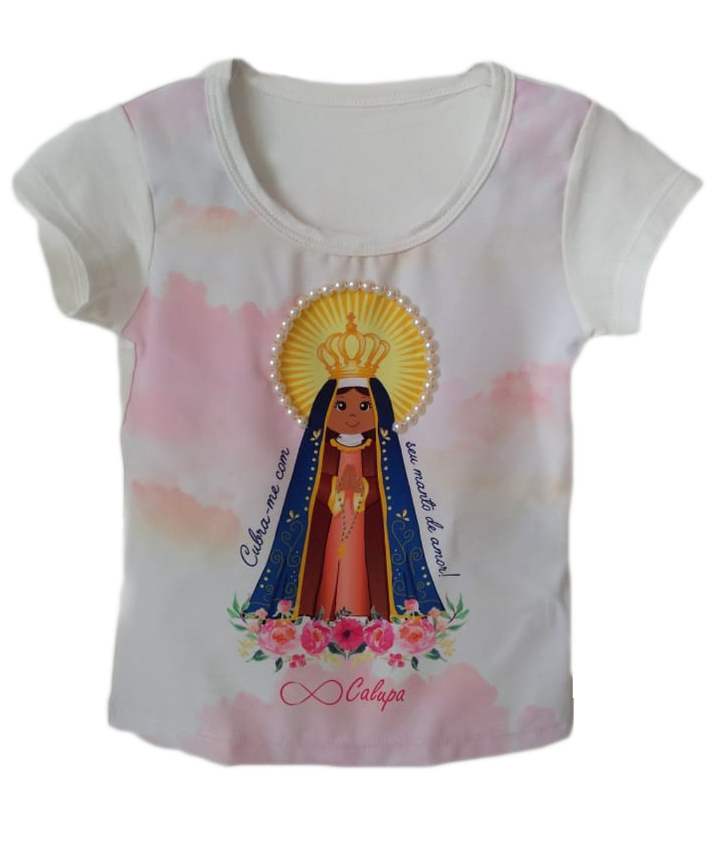 Tshirt Infantil Feminina Nossa Senhora Aparecida