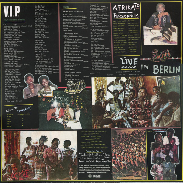 Lp Vinil Fela Kuti & Africa 70 V.I.P.
