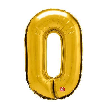 Balão Metalizado Números 16" 40cm - Dourado - 01 unidade