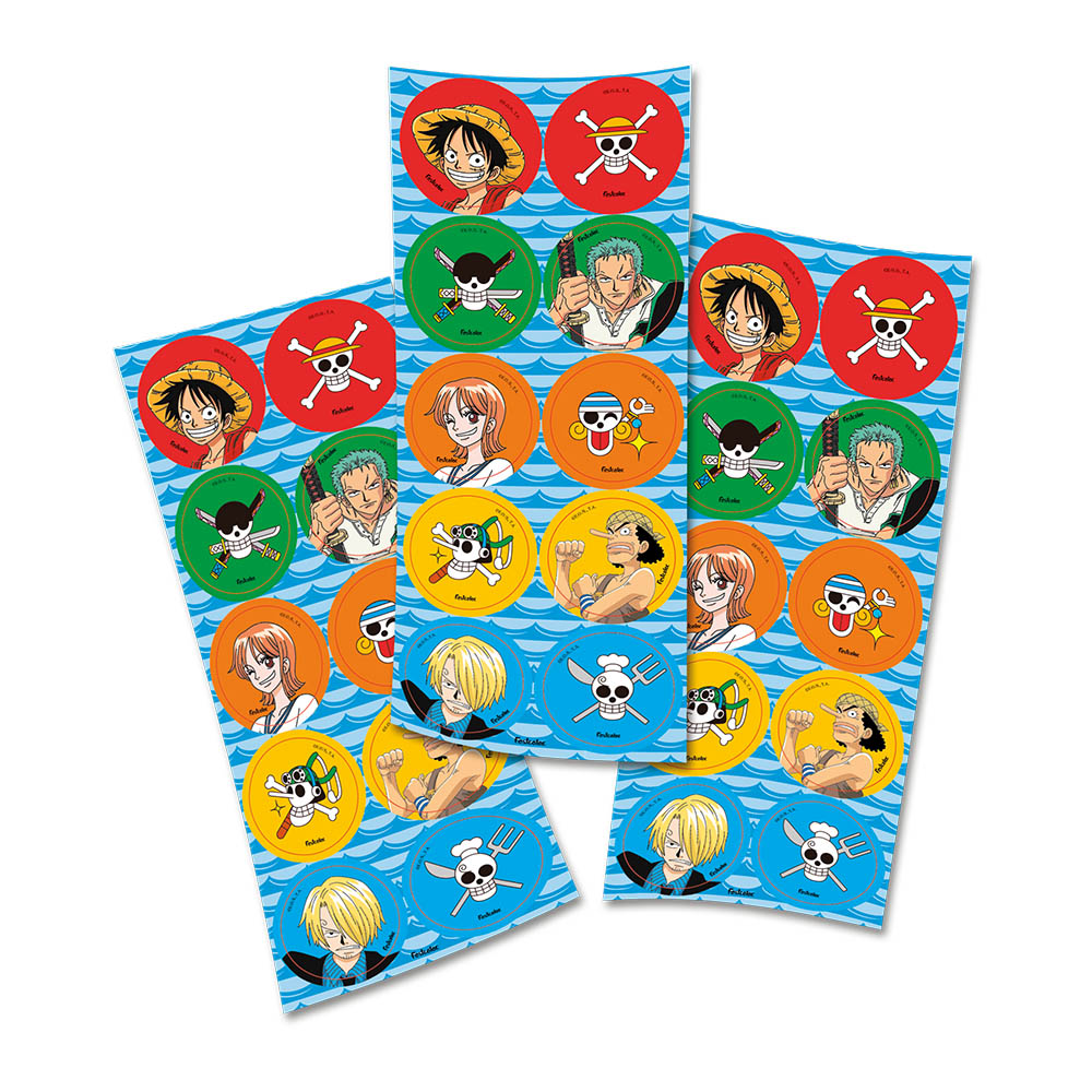 Adesivo Redondo Festa One Piece - 30 unidades - Festcolor