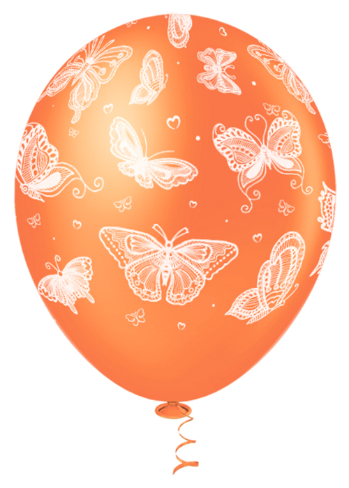 Balão de Festa Estampado Borboletas Sortido - 10" 25cm - Pic Pic