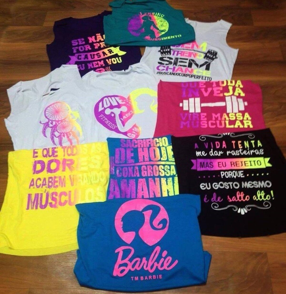 Kit 2 Camisetas Regatas Femininas Treino Academia Estampadas