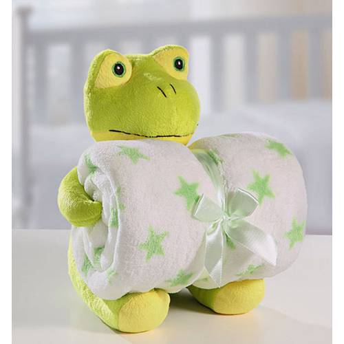 Cobertor Manta Para Bebê com Sapinho De Pelúcia Bouton
