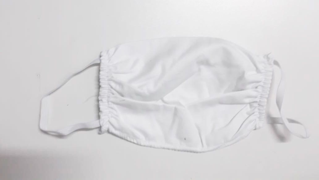 Mascara para proteção 100% algodão 18x15 branco 10 pçs