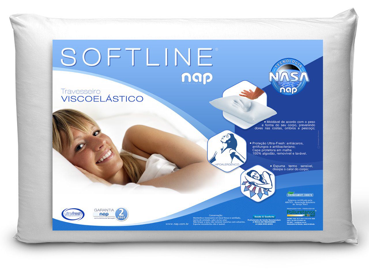 Travesseiro Visco - Nap Softline - 17 Cm de Altura
