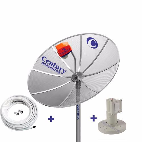 Antena Parabolica Century + Receptor Elsys Duomax Analógico, Digital E Hd