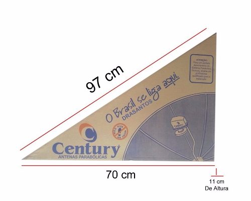 Antena Parabolica Century 170cm + 2 Receptor + Mult + Cabo