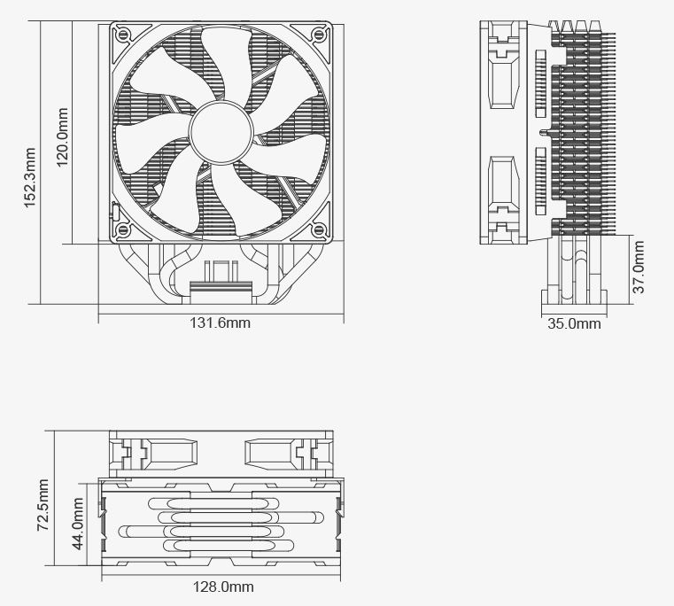 Cooler para Processador Cooler Master Hyper T4 Para AMD e Intel RR-T4-18PK-R1