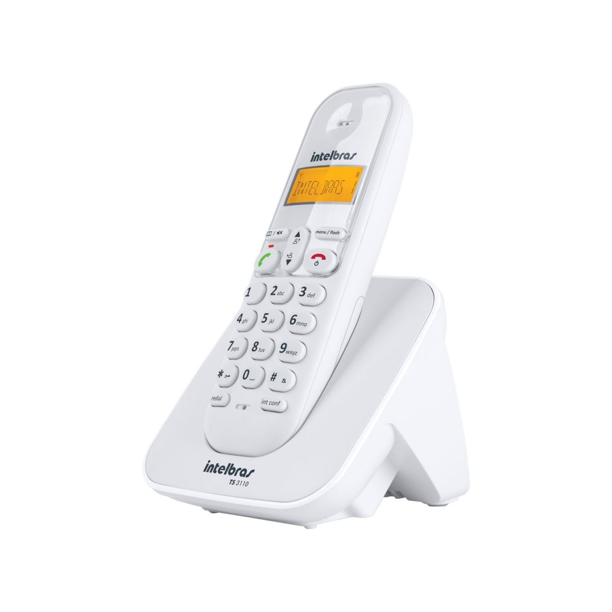 Telefone Sem Fio TS3110 Branco Intelbras Com Identificador de Chamadas