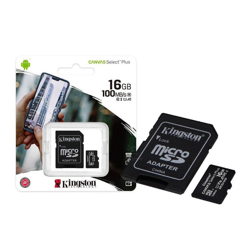 Cartão de Memória Micro SD 16GB Classe 10 100mb/s Kingston Canvas Select Plus SDCS2/16GB