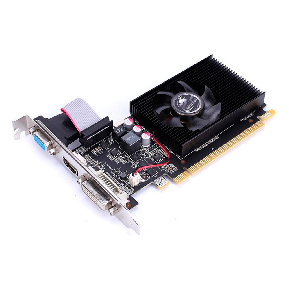 Placa de Vídeo Geforce GT 710 2GB DDR3 ColorFul PCI-Express VGA HDMI DVI-D Com Low Profile Nvidia