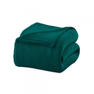 Cobertor Queen Manta Microfibra Antialérgico 2,2x2,4m Verde Escuro - Camesa