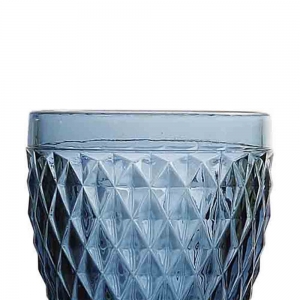 Jogo de Taças de Vidro Bico de Abacaxi Azul 325ml 6 Peças  - Lyor