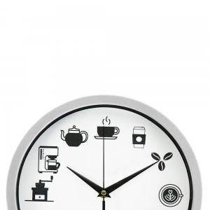 Relógio de Cozinha Sala Café Branco 25cm - Casambiente
