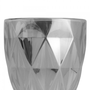 Taça de Vidro Diamond Fumê Espelhado 325ml 1 peça - Lyor