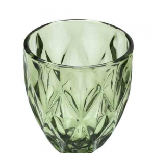 Taça de Vidro Diamond Verde 325ml 1 peça - Lyor