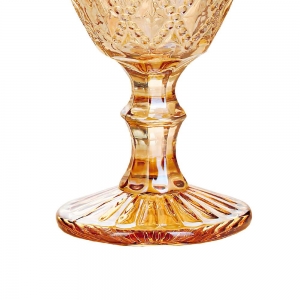 Taça de Vidro Royal Âmbar Espelhada 350ml 1 peça - Casambiente