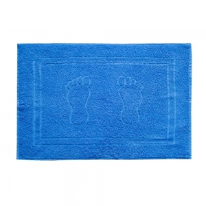 Tapete para Banheiro Toalha de Piso Pegada Azul 45x70cm - Camesa
