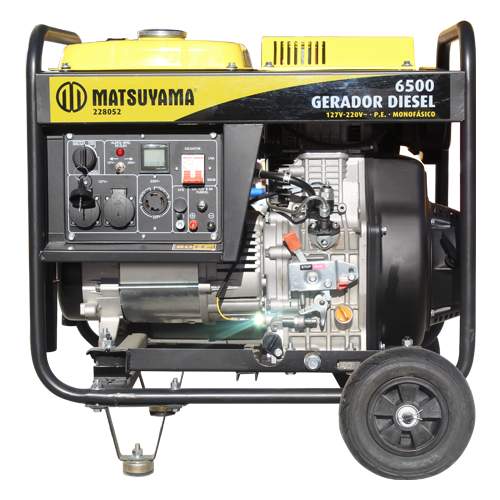 Gerador 5.3 KVA Monofásico a Diesel Matsuyama 6500 Partida Manual