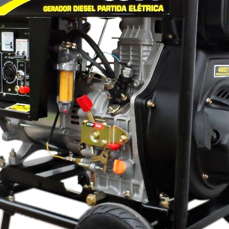 Gerador 8000 Diesel Trifásico 220V Partida Elétrica Matsuyama