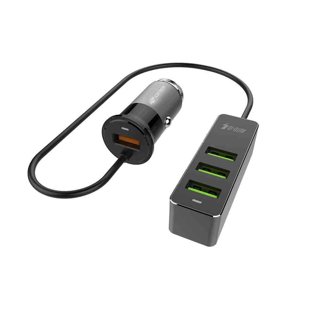 Carregador Veicular com 4 USB Quick Charge 3.0 UCV-Q430BK C3Tech