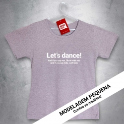 Camiseta e bolsa OFERTA - DAVID BOWIE - Let's dance - BABYLOOK MESCLA CLARA - Tamanho M