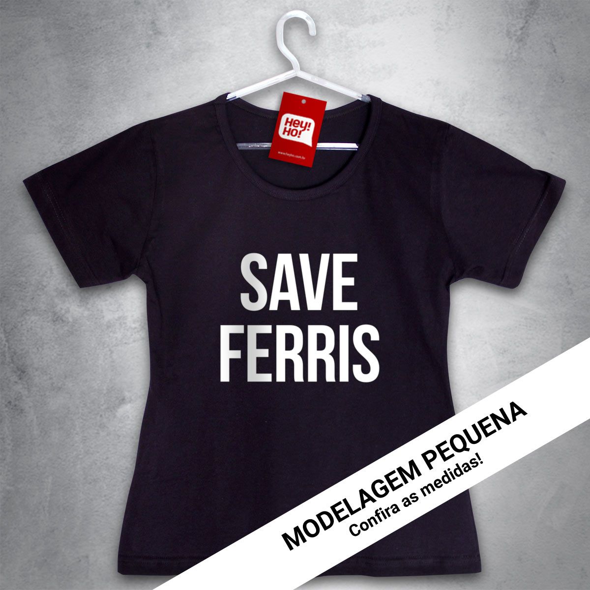 OFERTA - FERRIS BUELLER'S DAY OFF  Save Ferris - Baby Look Preta - Tamanho P