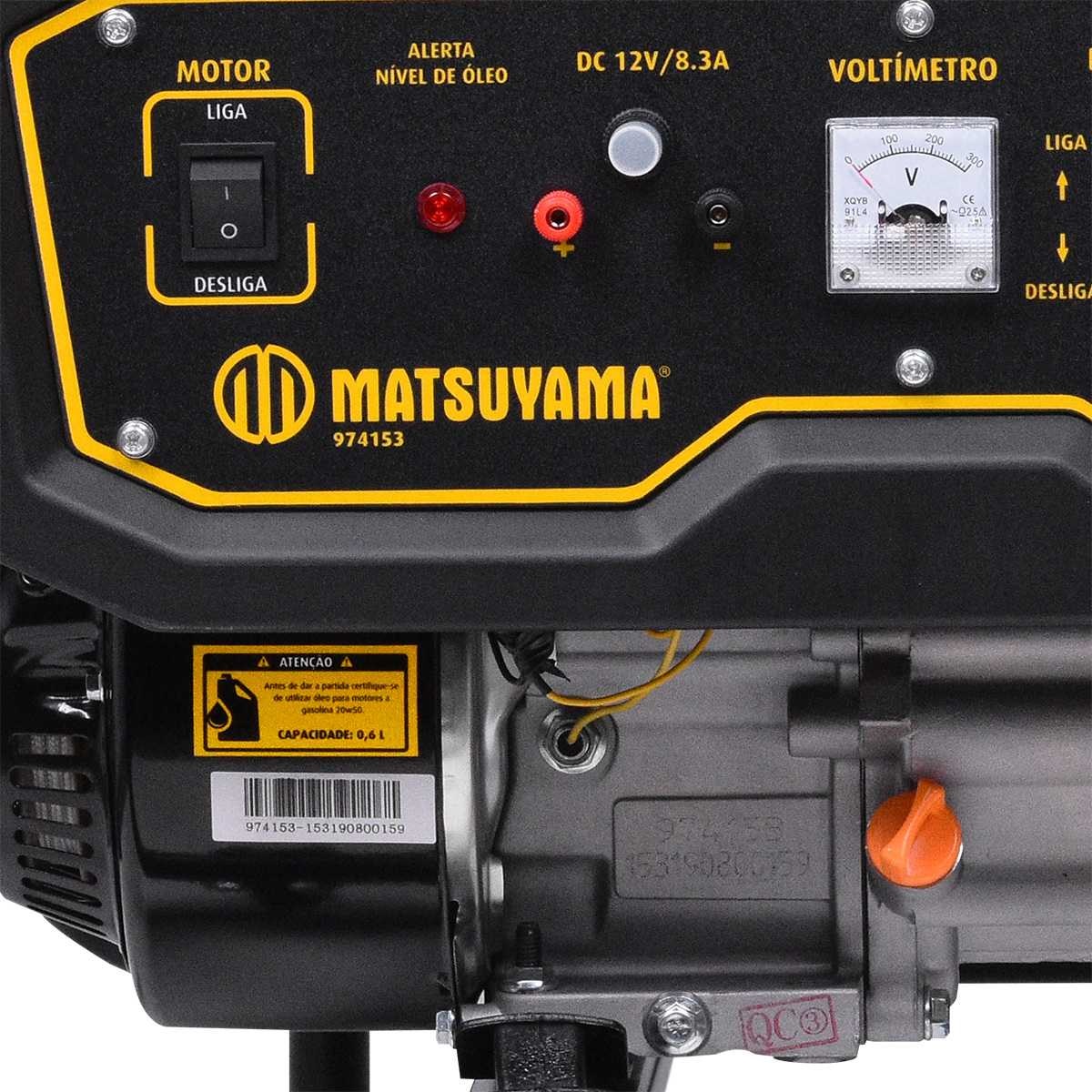 Gerador À Gasolina Partida Manual 3500Ng 3.300 Watts 8Hp Biv-Matsuyama