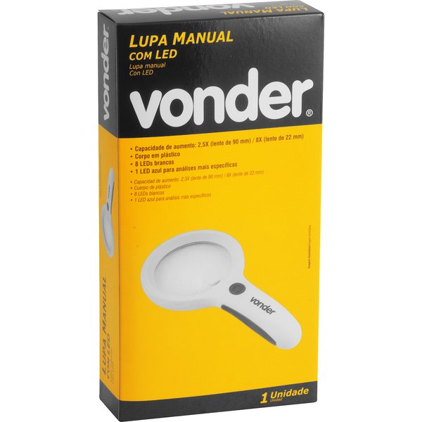 Lupa Manual com LED VONDER