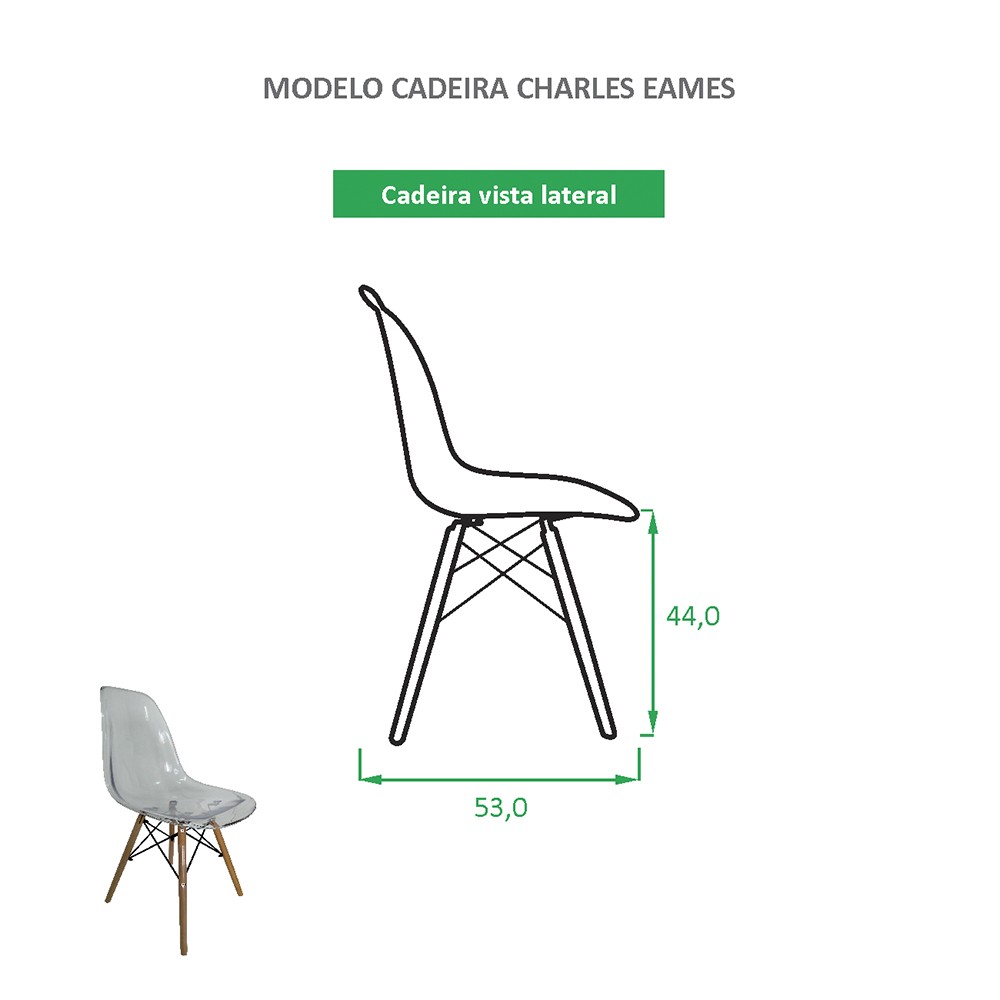 Cadeira Eames  Eifel Khaki