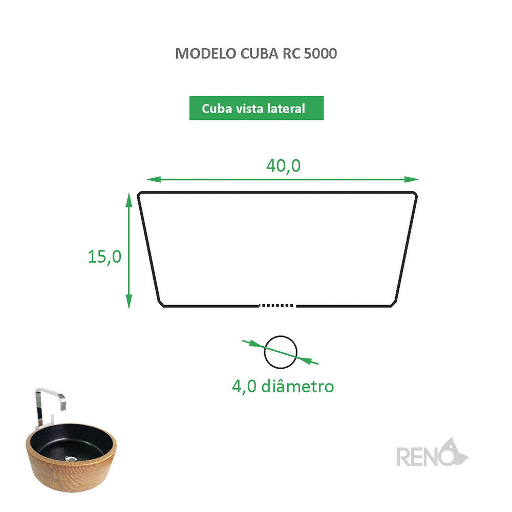 Kit Cuba RC5000 + Válvula Click Inox + Torneira RT300