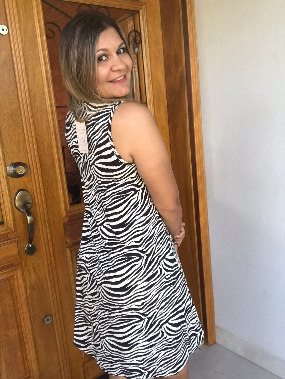 Vestido Trapézio Zebra
