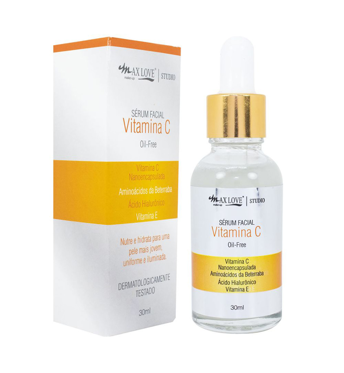 Serum Facial Antioxidante com Vitamina C - Oil Free - 30ml - Max Love