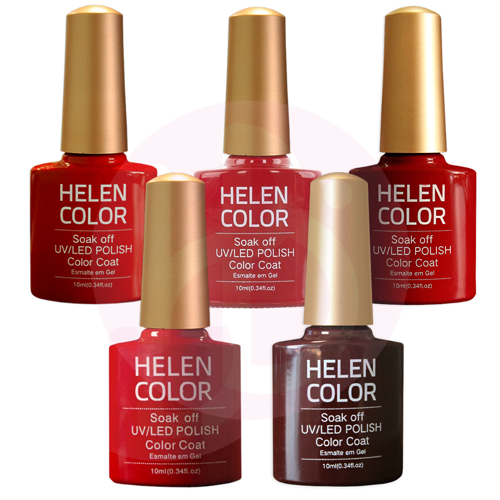 Esmalte Gel UV Helen Color Vermelho - 10 ml