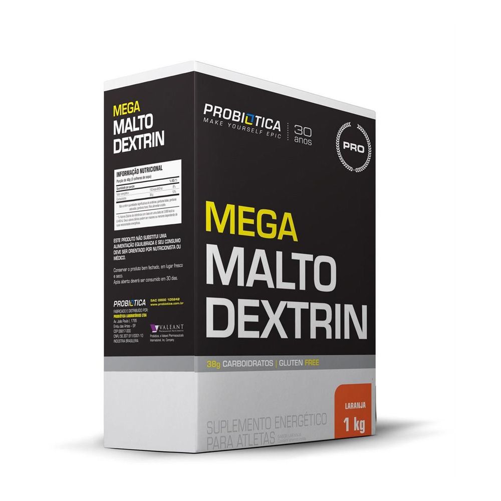 6x Mega Malto Dextrin Laranja com Acerola 1kg - Probiótica
