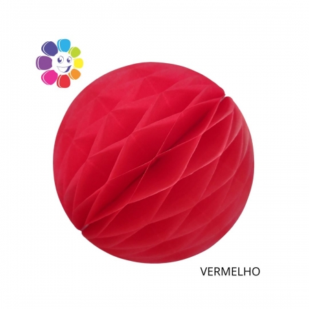Balão GLOBO Bola de Papel de seda Cor Vermelho