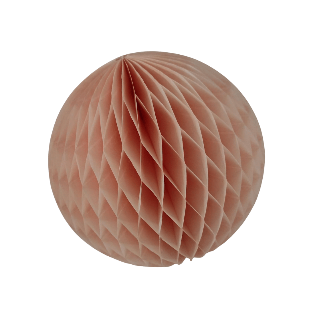 Balão GLOBO Bola de Papel de seda Cor Salmão Liso