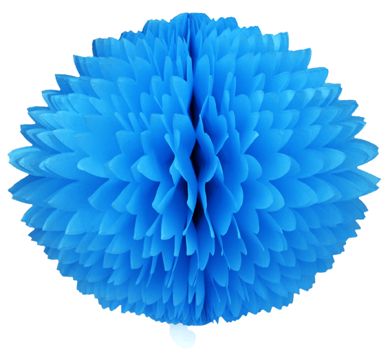 BOLA POM POM Azul Turquesa Pompom de papel seda colmeia GiroToy Enfeites fazemos cores personalizadas
