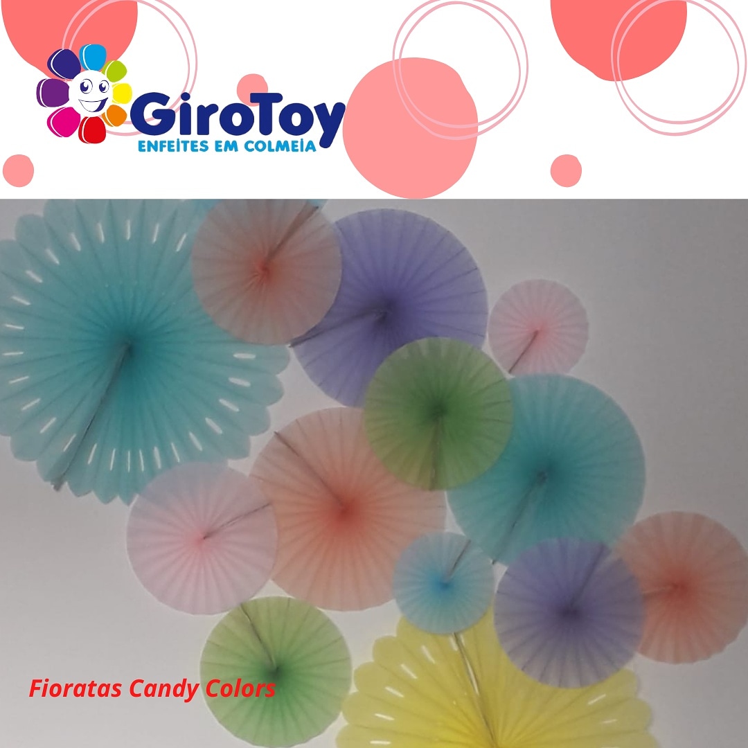 Festa Candy Colors kit decoração