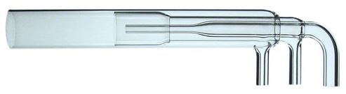 Tocha fixa de quartzo, com tubo à 90 graus, injetor de 2,3 mm, para ICP Agilent 700-ES e Liberty (OEM: 2010090400), vendida por unidade