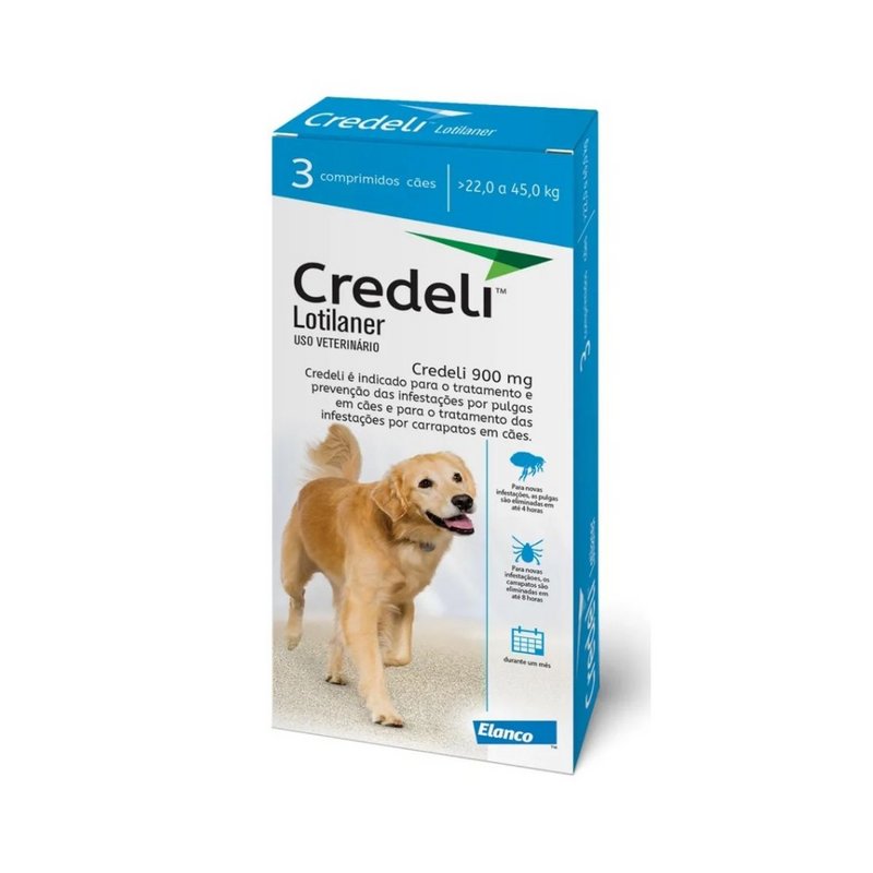 Credeli Antipulgas/carrapatos Cães 22 A 45kg - 3 Comprimidos