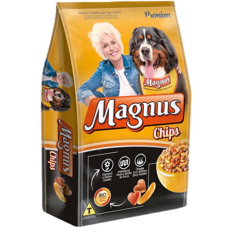 Ração Magnus Premium Chips - 15 Kg Adultos