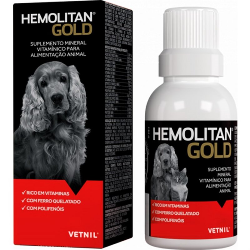Suplemento Hemolitan Gold Vetnil 30ml