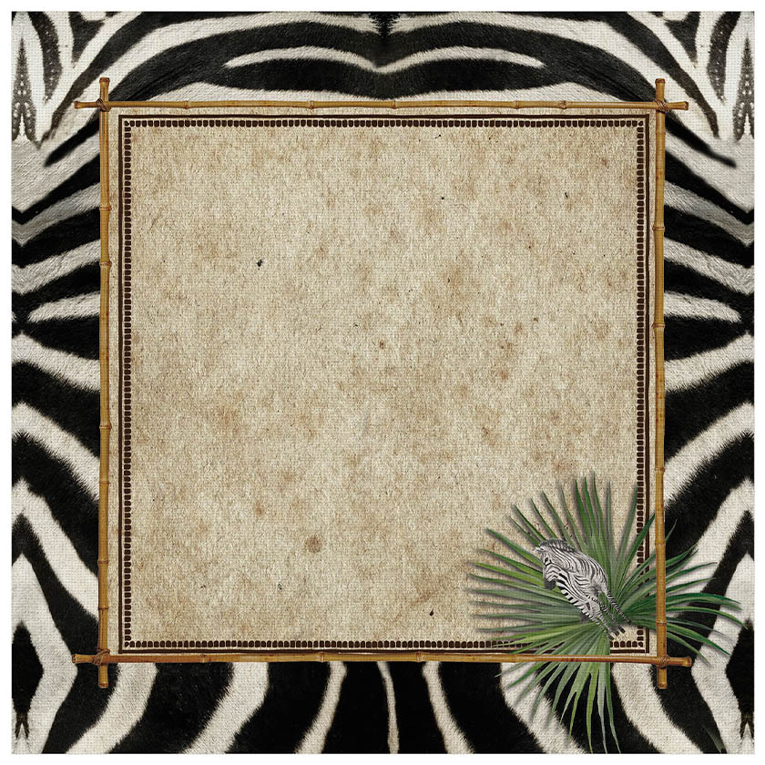 Guardanapo de Linho Animal Print Zebra (06 Unidades)